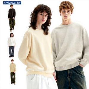 Felpa Unisex Pesante con Collo Rotondo 450gsm, 100% Cotone French Terry, Calda e Oversize per l'Inverno - Product Image 1