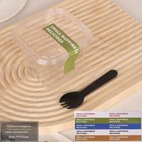 Boîtes à gâteaux carrées en plastique PET transparent jetables 400 ml avec couvercle pour pâtisserie, tiramisu, emballage de desserts