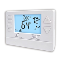 Termostato de aire acondicionado hvac, bomba de calor de Programación digital lcd para interior con cable, 24v