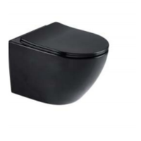 Toilette murale moderne de luxe en céramique blanche, articles sanitaires monobloc avec réservoir dissimulé P-Trap pour hôtels et salles de bains
