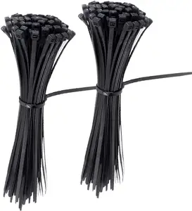 100 pack Cable Zip Ties Nylon Self Locking Wire Ties 12 inch 200 Pieces Black