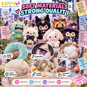 Llaveros de Peluche de Anime Personalizados al por Mayor, Abalorios para Bolsos con Personajes Chibi para Mercancía de Comic Con Artist Alley OEM - Product Image 4