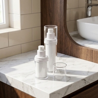 Flacon vide double couche pour fond de teint liquide et base de maquillage, flacon pompe sans air remplaçable