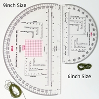 Transportador semicircular transparente de plástico Shenkir Neutral de 6 pulgadas para marcado de mapas en exteriores, se aceptan logotipos