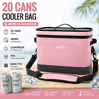 Nouvelle conception, sac isotherme souple en TPU, grande capacité, portable, pour pique-nique en plein air, escalade, voyage, 20 canettes, imperméable, anti-fuite