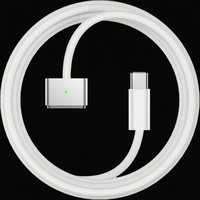 Câble de charge USB C magnétique 2/3/140W 5A charge rapide longueur 1.8M pour MacBook Pro veste en nylon tresse blindage type-c ordinateur
