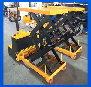 Bền an toàn đáng tin cậy Hướng dẫn sử dụng 1.5m chiều cao di động nâng nền tảng 350kg thép không gỉ OEM cắt kéo nâng bảng - Product Image 2