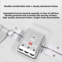 Valise à roulettes à ouverture frontale, tube large, 20 pouces, cadre en aluminium, serrure TSA, support pour téléphone, PC, multifonctionnelle, bagage à main pour les voyages