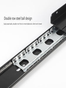 <span class=keywords><strong>Rail</strong></span> coulissant en aluminium noir à montage sous plan, léger, pour <span class=keywords><strong>baie</strong></span> vitrée, cuisine, salle à manger, chambre, salle de bain, vente chaude - Product Image 3