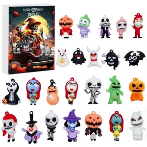 Calendario <span class=keywords><strong>de</strong></span> Adviento <span class=keywords><strong>de</strong></span> Navidad y Halloween, Caja Sorpresa con Figura 3D, Llavero Colgante, Set <span class=keywords><strong>de</strong></span> Regalo <span class=keywords><strong>de</strong></span> Halloween, Hecho en China - Product Image 1