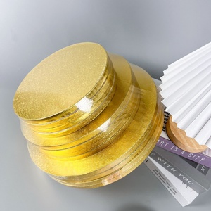 Plateau à gâteau rond épais en carton blanc et argenté SunShine Wholesale de 10 et 12 pouces - Product Image 2