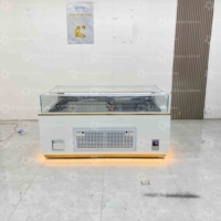 Vitrine de boulangerie LED directe usine avec verre trempé et cadre en marbre, présentoirs personnalisés pour gâteaux et pains