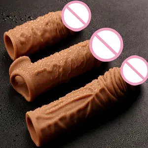 Reusable Penis Sleeve Sex Toy Cock Condom Delay Ejaculation Toys Men