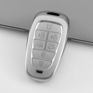 Funda de llavero de TPU de arena movediza plateada para Hyundai Elantra Sonata Kia Forte Optima Spectra Protector accesorios de funda de llave de coche - Product Image 3