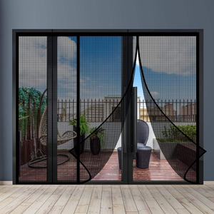 Moustiquaire magnétique en fibre de verre renforcée permanente <span class=keywords><strong>pour</strong></span> porte coulissante robuste de 72x80 pouces <span class=keywords><strong>pour</strong></span> porte à crochet - Product Image 4