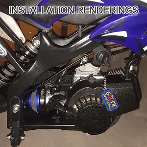 GOOFIT 2 Stroke 19mm Carb Carburetor Air Filter Assembly Intake Gasket Kit Replacement für 47cc 49cc Pocket Bike ATV - Product Image 6