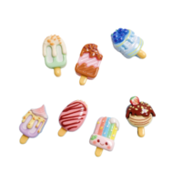 Nouveau lot créatif de 60 cabochons plats en forme de nourriture miniature pour maison de poupée, thème crème glacée d'été, pour scrapbooking et décoration de coques de téléphone