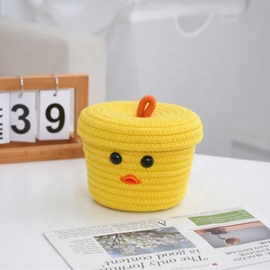 Cesta de Almacenamiento de Cosméticos de Tela con Diseño de Patito Amarillo, Bonita y Divertida, a Prueba de Polvo, Multifuncional, para Artículos del Hogar - Product Image 4