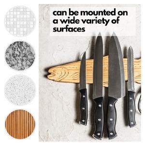 Bandes magnétiques adhésives murales pour couteaux <span class=keywords><strong>Porte</strong></span>-<span class=keywords><strong>couteau</strong></span> magnétique de qualité supérieure en forme de poisson en bois - Product Image 4