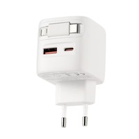 Pengisi Daya GaN 65W USB-C USB-A Pengisian Cepat Adaptor Perjalanan Colokan US UK EU - Kompatibel untuk Laptop