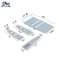Kit d'outils de pose de film adhésif pour voiture en PP, 4 pièces, avec raclette à vinyle pour application d'autocollants sur carrosserie et vitres