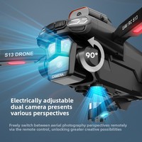 Nouveau Drone Aérien S13 Sans Balais, Pliable, Télécommandé, avec Évitement d'Obstacles par Flux Optique, pour la Photographie Aérienne de Plantes