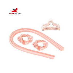 Ensemble de rouleaux à cheveux en plastique et en nylon pour la coiffure en salon, DIY, styles de cheveux longs et courts, sans chaleur, création de volume, avec pinces - Product Image 1