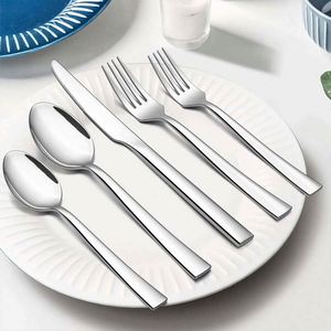High Quality Wedding Cutlery Set 430 Stainless Steel Fork Knife Spoon Modern Bulk <b>Flatware</b> Sets With High Mirror Polished - Product Image 1