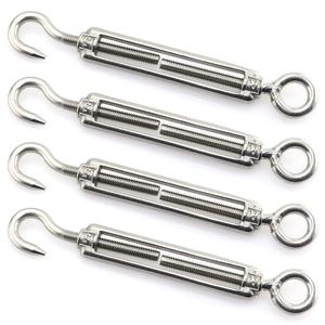 Tensor de cuerda de acero inoxidable M5 M6 con gancho abierto y gancho a gancho, métrico, acero inoxidable 304 316 - Product Image 4