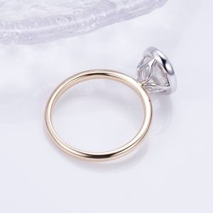 Joyería Messi MSR-1296, Anillo de Compromiso de Oro Sólido de 14K con Moissanita Ovalada de 3ct - Product Image 4