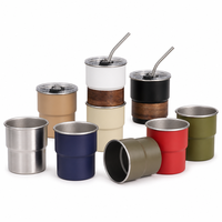 Tasse en acier inoxydable 304 de qualité alimentaire, 300 ml, 500 ml, tasse à vin en métal, mug à bière, fournitures de bar, camping en plein air, cadeaux de mariage
