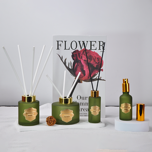 Màu xanh lá cây bán buôn sang trọng mùi hương sậy khuếch tán chai thủy tinh sang trọng chai nhà phòng mùi hương hương sậy khuếch tán Bộ quà tặng - Product Image 4