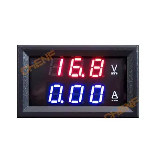 Ucuz yüksek kaliteli DC 0-100V 0-10A kırmızı + mavi dijital Volt Amp voltmetre ampermetre gerilim akım ölçer