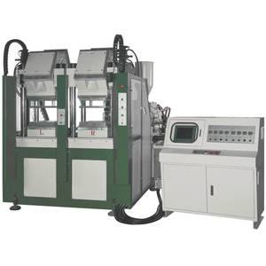 เครื่องฉีดพลาสติกแบบอัตโนมัติ 2 สเตชั่น 2 สี แบบตรง สำหรับพื้นรองเท้าพลาสติก  วัสดุส่วนบนของรองเท้า และสายรัด - Product Image 1