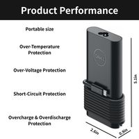 Adaptor Daya USB-C 90W Resmi untuk Komputer, Adaptor AC Tipe C PD untuk Laptop DELL