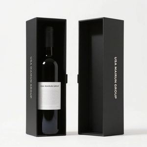 Custom Luxury Rigid Cardboard Packaging <b>Boxes</b> Magnetic Closure Sponge Lining Matt Lamination Embossing for <b>Red</b> Wine Whisky Vodka - Product Image 3