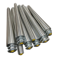 Rouleaux de convoyeur coniques en acier à double chaîne