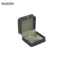 Pu cuir bague bracelet collier bijoux boîte ensemble couleur verte haute qualité bijoux affichage flip box avec logo personnel