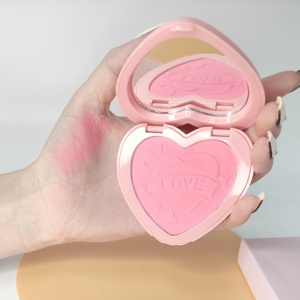 Colorete de cara en polvo mate para <span class=keywords><strong>el</strong></span> Día de San Valentín, rosa, forma de corazón, Etiqueta Privada - Product Image 5