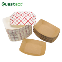 2,5 lb personnalisé déjeuner banane gaufre chocolat boîte de papier blanc rouge pique-nique traiteur bateau frit snack plateau maïs chien plateau de nourriture