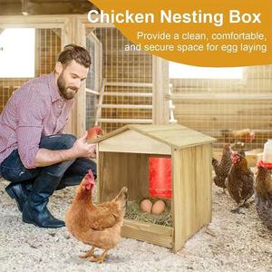 Gallineros de madera, hábitats para aves de corral, casas para pollos de granja, incubadoras de cría, suministros para aves de corral, nidos para gallinas, nidos para puesta de huevos - Product Image 2