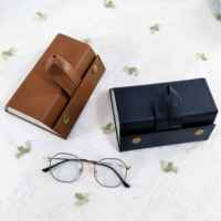 Organisateur de lunettes pliable portable 2/3/4/5/6 multi-emplacements, rangement pour lunettes de soleil, présentoir, étui à lunettes en cuir PU pour voyage, boîte à lunettes pour la maison