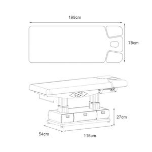 Camilla de Masaje Eléctrica con 4 Motores para Tratamientos Faciales, Pestañas y Estética en Spa y Salón de Belleza - Product Image 2