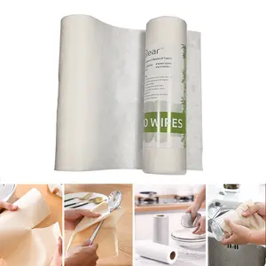 High quality Bamboo Fabric Material Disposable cleaning cloth roll oil washable bamboo napkins paper towels roll