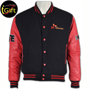 Latest Design cotton long sleeve black baseball jacket - Product Image 1