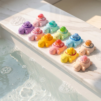 Bombes de bain doubles tortue mignonnes pour enfants, 10 parfums, bombes de bain moussantes avec mini jouet tortue, hydratation naturelle de la peau