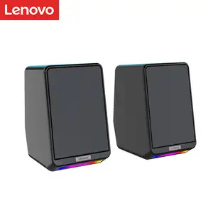 Lenovo TS38 Mini Desktop Rgb Gaming Speaker Usb + 3.5Mm Wired Surround Audio Bass Sound Gaming Dual Speakers