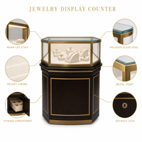 Conception d'aménagement intérieur de bijouterie de luxe, présentoirs haut de gamme pour bijoux et montres, mobilier sur mesure pour bijouterie