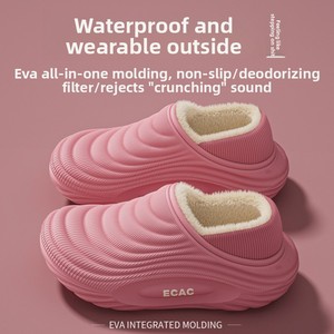 Pantofole Invernali Impermeabili in EVA per <span class=keywords><strong>Donna</strong></span>, Nuovo Arrivo, Suola Spessa, Foderate in Pile, <span class=keywords><strong>Antiscivolo</strong></span>, per Esterni, con Suola Morbida, anche per Uomo - Product Image 6