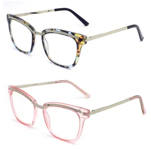 Óculos Sunway para leitura olho de gato 2024, óculos de leitura com bloqueio de luz azul, armação transparente de alta qualidade para mulheres 1.50